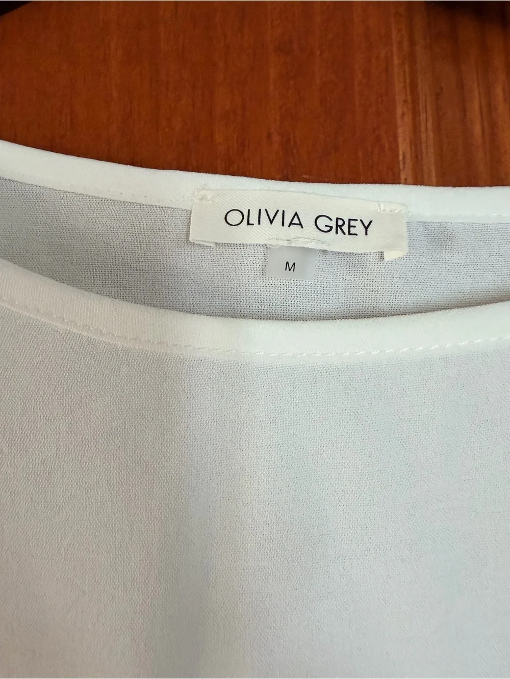 Olivia Grey White Knot-Front Cap Sleeve Blouse - Picture 2 of 2
